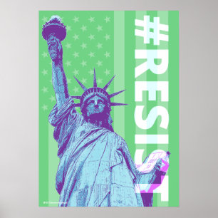 Freiheitsstatue WIDERSTEHEN Kunst Poster