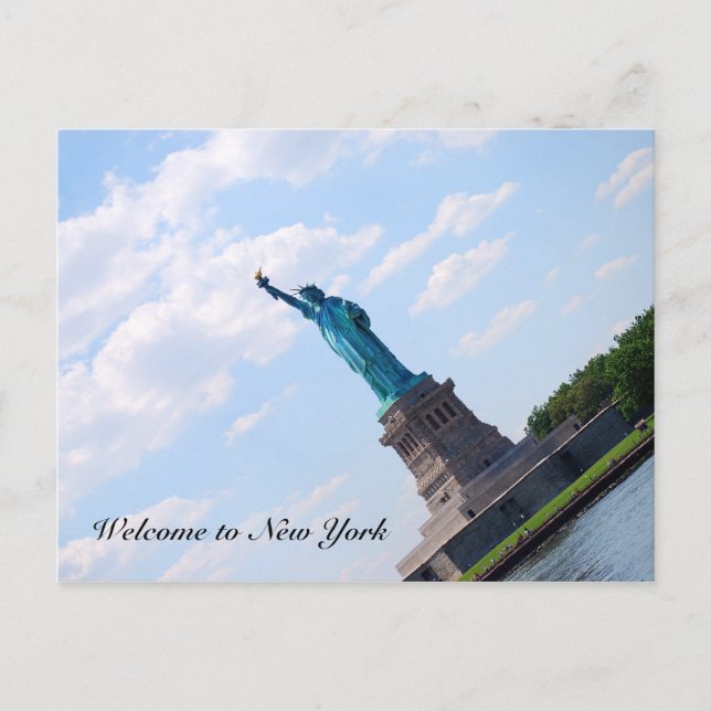 Freiheitsstatue, Willkommen in New York Postkarte (Vorderseite)