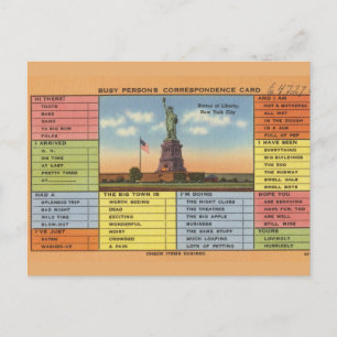 Freiheitsstatue-Witz Postkarte