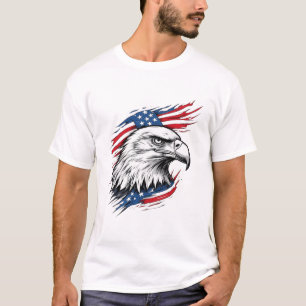 Freiheitssymbol – Weißkopfseeadler mit amerikanisc T-Shirt