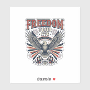 Freiheitstour 1776 Vintage-Adler Patriotisches Hem Aufkleber