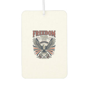 Freiheitstour 1776 Vintage Adler Patriotisches Hem Autolufterfrischer