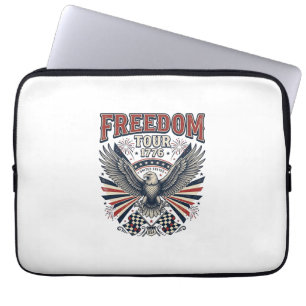 Freiheitstour 1776 Vintage Adler Patriotisches Hem Laptopschutzhülle
