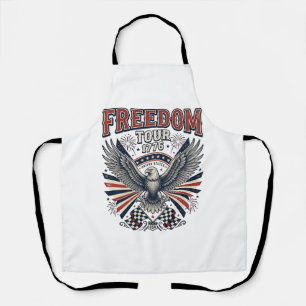 Freiheitstour 1776 Vintage Adler Patriotisches Hem Schürze