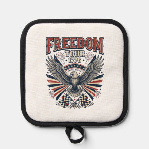 Freiheitstour 1776 Vintage Adler Patriotisches Hem Topflappen