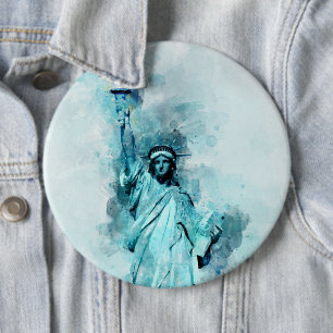 Freiheitswasserstatue Button
