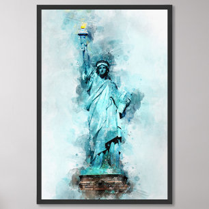 Freiheitswasserstatue Fotodruck
