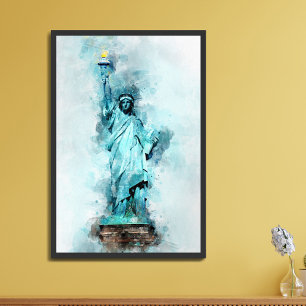 Freiheitswasserstatue Poster