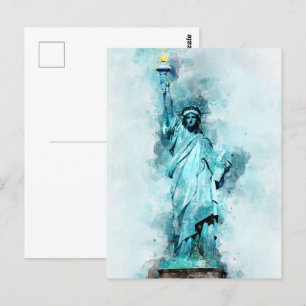 Freiheitswasserstatue Postkarte