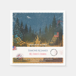 Freiheitswege Lagerfeuer Americana Dekor Serviette