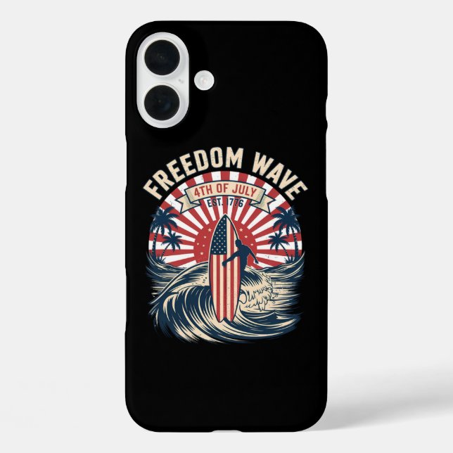 Freiheitswelle 4. Juli Case-Mate iPhone Hülle (Rückseite)