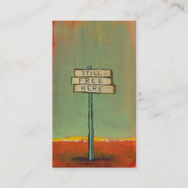 Freiheitszeichen funart freier visitenkarte (Vorderseite)