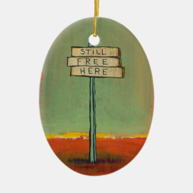 Freiheitszeichen-Malereikunst des freien Denkers Keramikornament (Vorne)