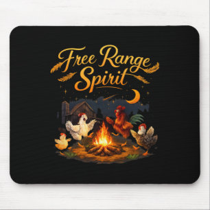 Freiland Geist Land Farm Pun Huhn Lagerfeuer Mousepad