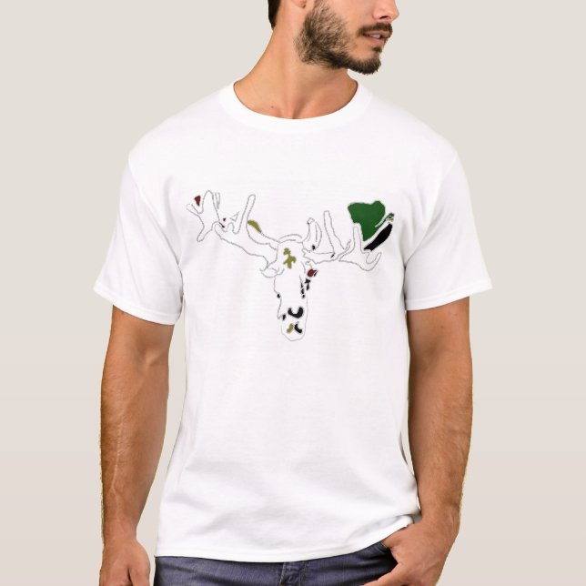 Freilegte Elche T-Shirt (Vorderseite)