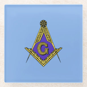 Freimaurer (blau) glasuntersetzer