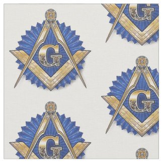 Freimaurer-Freimaurergewebe-blaues Häuschen Stoff