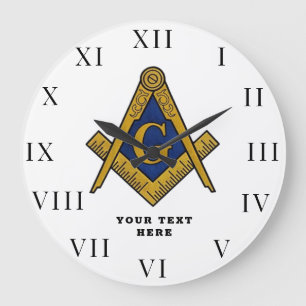 Freimaurer Freimaurerloge Maurerarbeit  Große Wanduhr