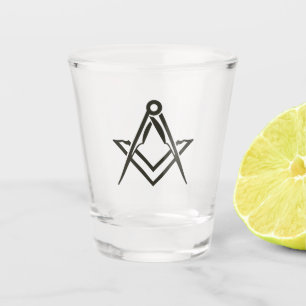 Freimaurer Geschenke Symbol Kompass Mason Schnapsglas