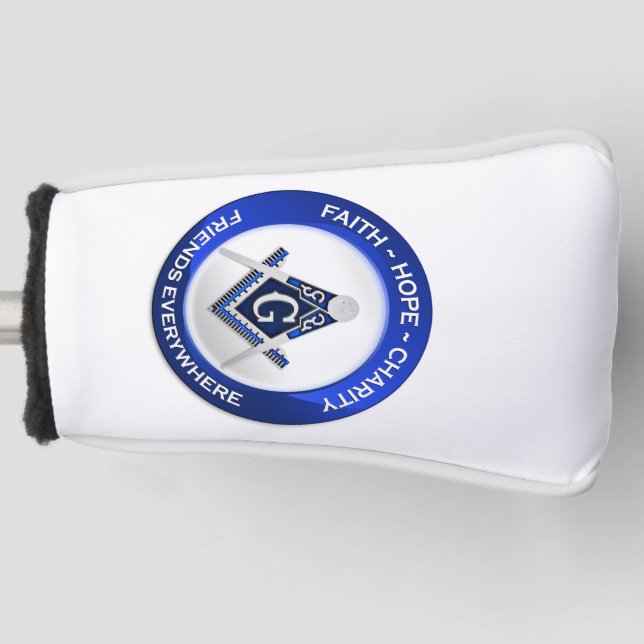 Freimaurer Golf Putter Cover Headcover (Vorderseite)