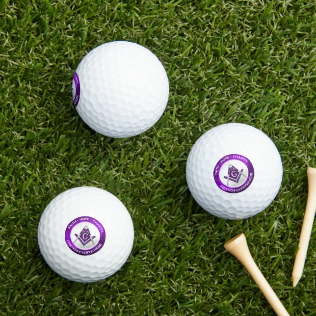 Freimaurer-Golfbälle Lila Golfball (Insitu Gras)