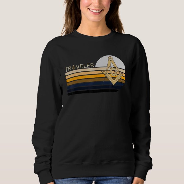 Freimaurer Kompass Reisen Sweatshirt (Vorderseite)