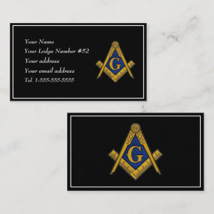 Freimaurer Masonic Square Compass Symbol Visitenkarte