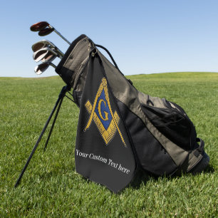 Freimaurer Quadrat- und Kompass-Masonic-Geschenk-G Golfhandtuch