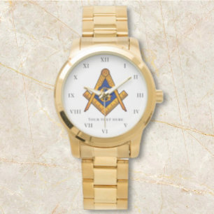 Freimaurer Quadrat- und Kompass-Wohltätigkeits-Mas Armbanduhr