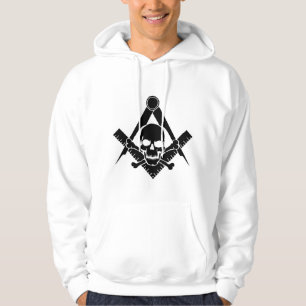 Freimaurer-Schädel und Kreuzknochen Hoodie