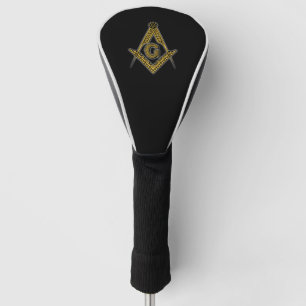 Freimaurer (Schwarzes u. Gold) Golf Headcover