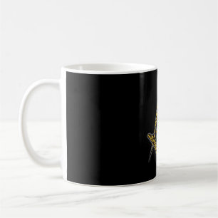 Freimaurer (Schwarzes u. Gold) Kaffeetasse