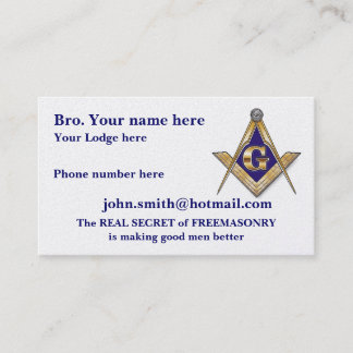 FREIMAURER-/SHRINERS EMBLEM VISITENKARTE