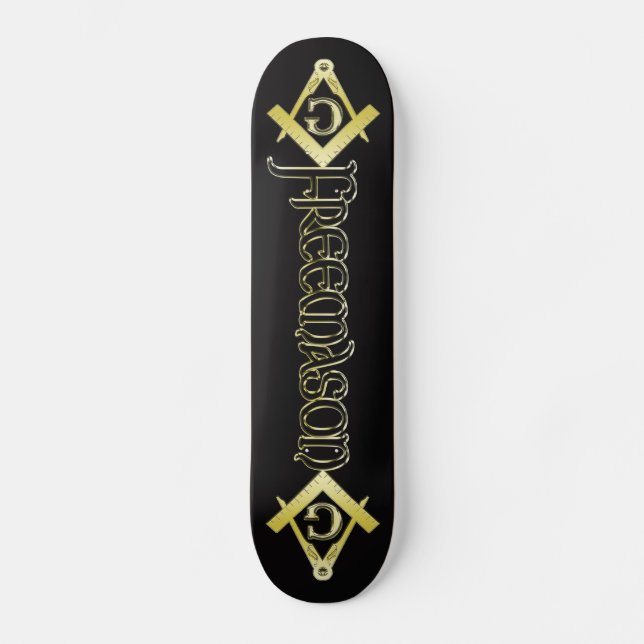 Freimaurer-Symbol-Skateboard Skateboard (Vorderseite)