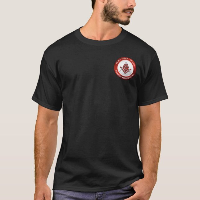 Freimaurer T-Shirt Rot (Vorderseite)
