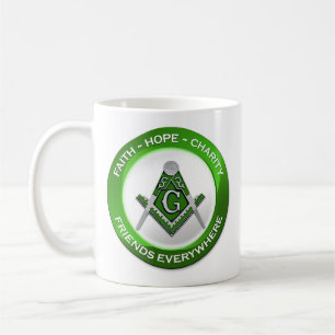 Freimaurer-Tasse Grün Kaffeetasse