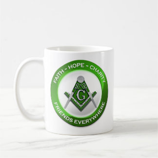 Freimaurer-Tasse Grün Kaffeetasse
