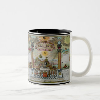 Freimaurerdiagramm 2 zweifarbige tasse