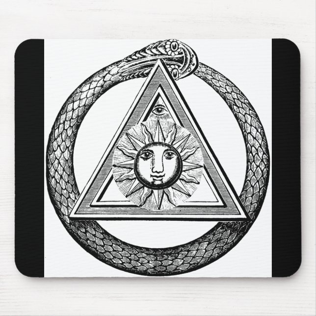 Freimaurerei Alle sehen Auge Masonic Symbol Mousepad (Vorne)