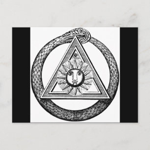 Freimaurerei Allsehendes Auge Masonic Symbol Postkarte