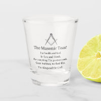 Freimaurerei Der masonische Toast graviert Whiskey