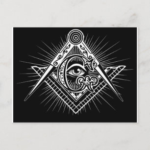 Freimaurerei-Masonic-Mauerwerk Postkarte