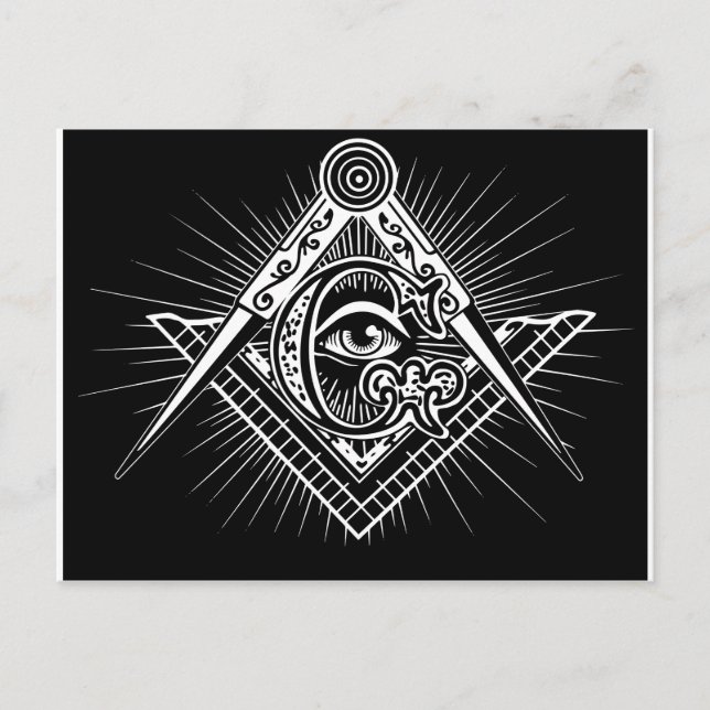 Freimaurerei-Masonic-Mauerwerk Postkarte (Vorderseite)