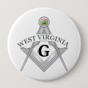 Freimaurerei Symbol des Staat von West Virginia Button