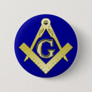 Freimaurerei-Symbol-Knopf Button