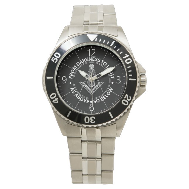 Freimaureremblem Armbanduhr (Vorderseite)