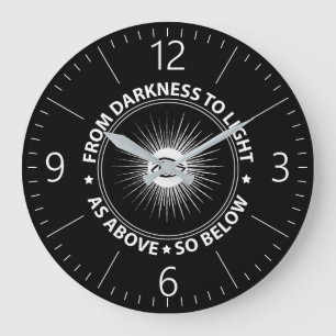 Freimaureremblem Große Wanduhr