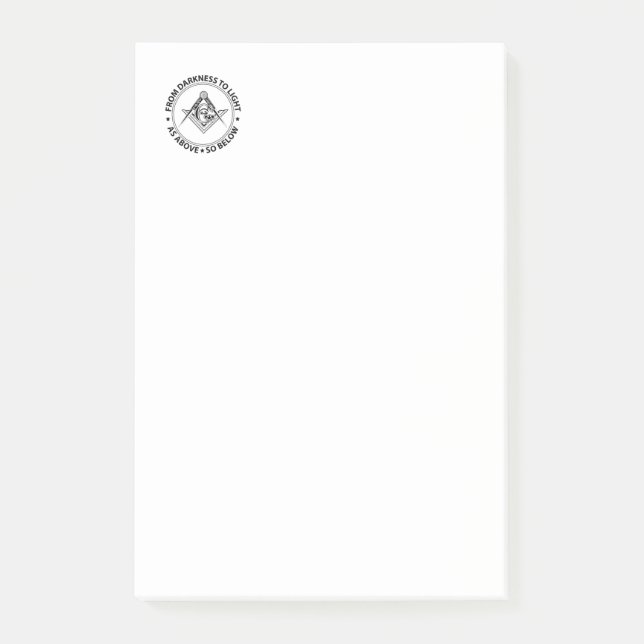 Freimaureremblem Post-it Klebezettel (Vorderseite)
