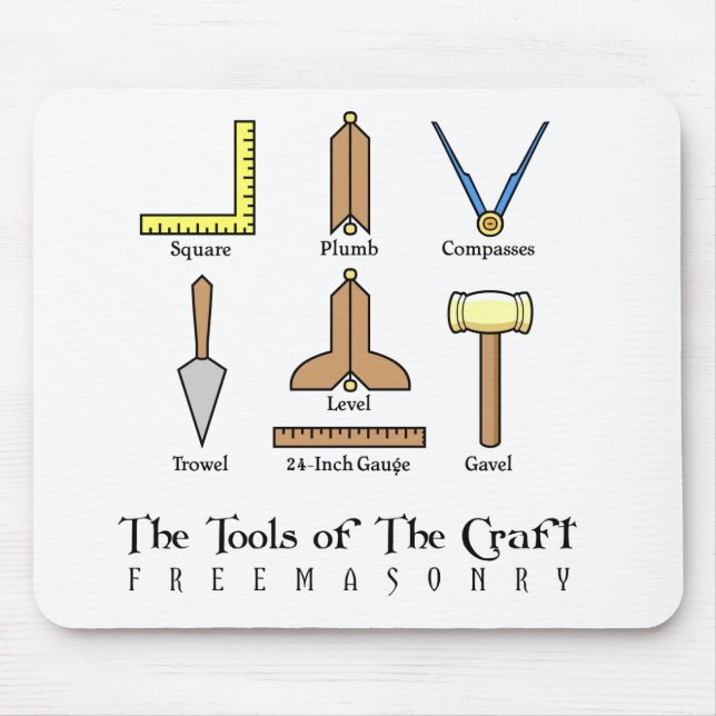 Freimaurerfunktions-Werkzeuge Mousepad (Vorne)