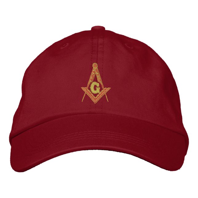 Freimaurerisch Bestickte Baseballkappe (Vorderseite)